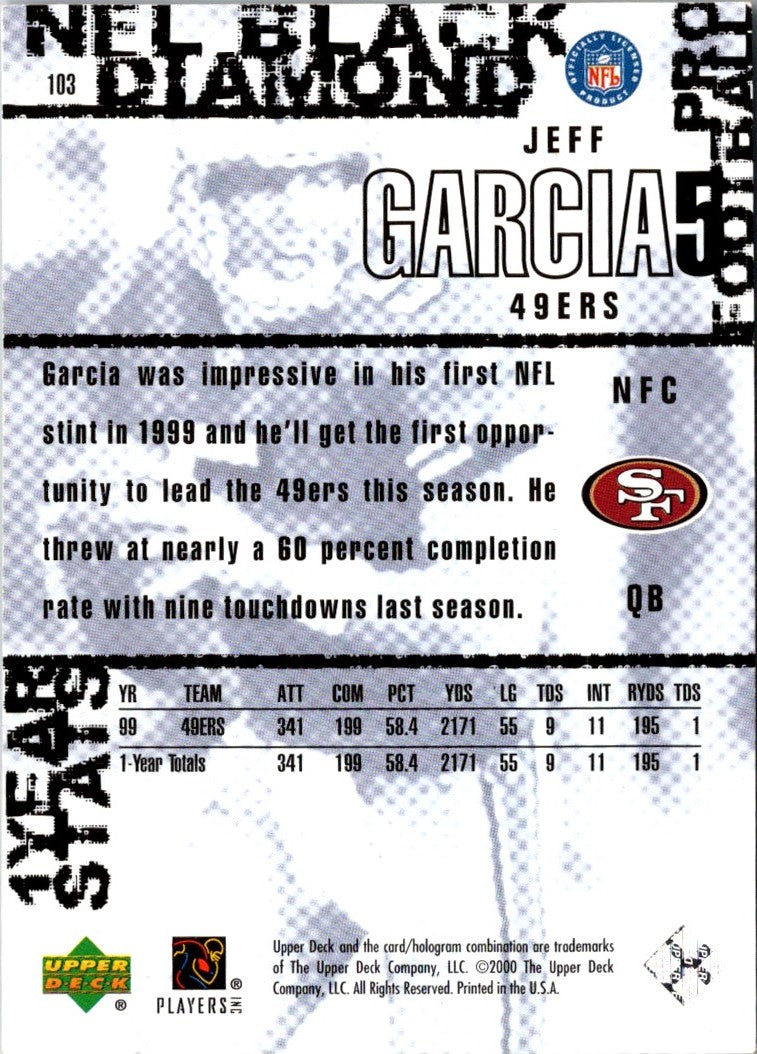 2000 Upper Deck Black Diamond Jeff Garcia