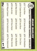 2016 Topps Heritage Miami Marlins