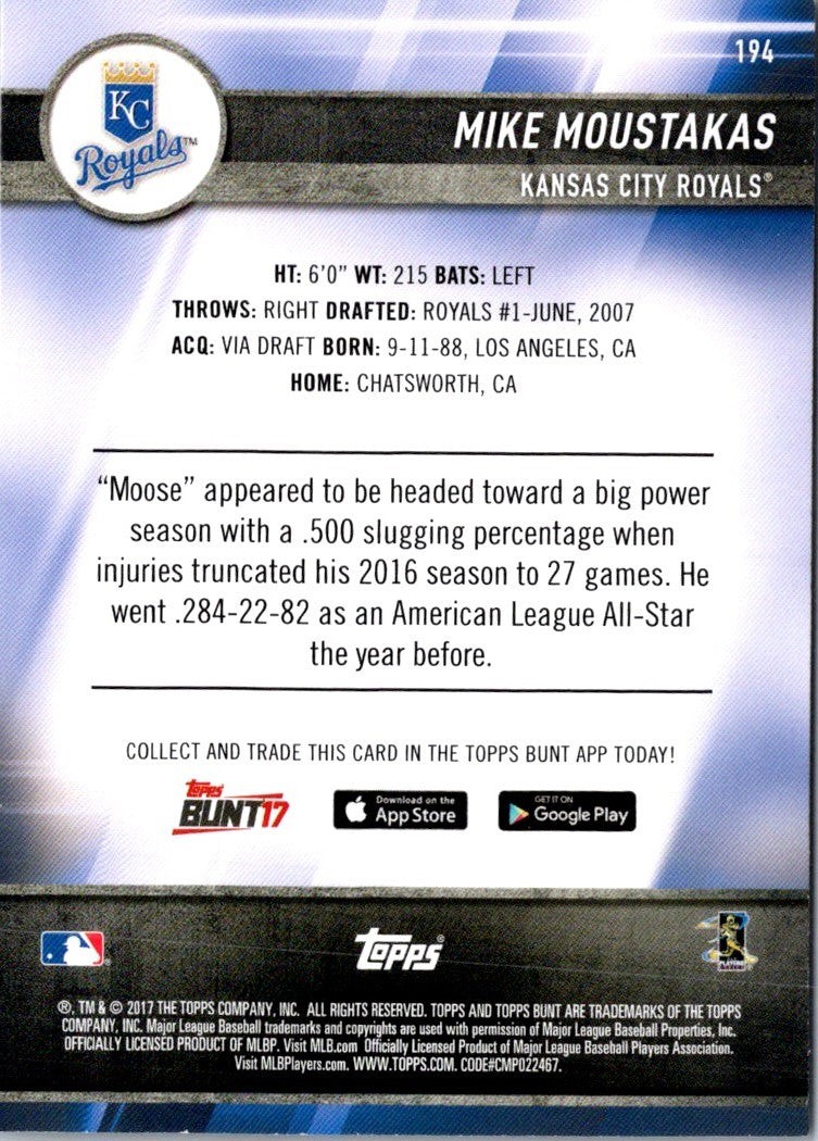 2017 Topps Bunt Mike Moustakas