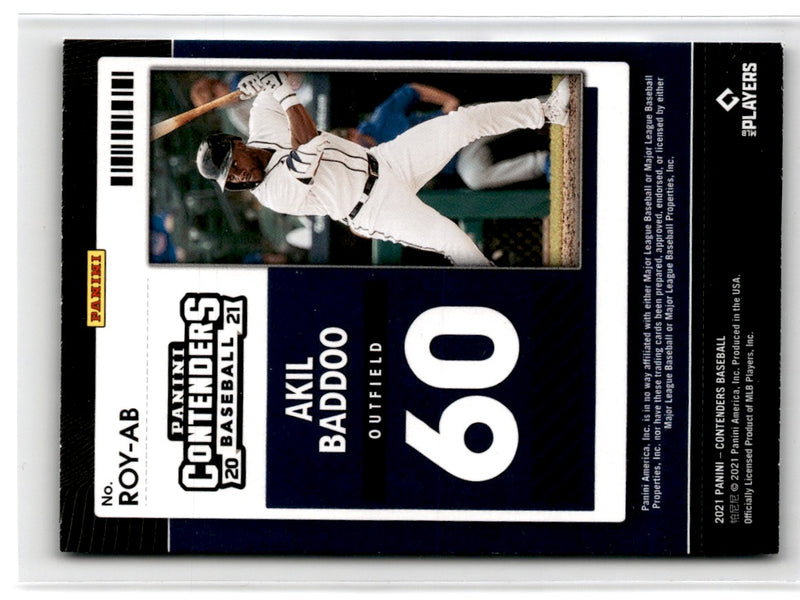 2021 Panini Contenders ROY Akil Baddoo
