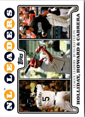 2008 Topps Matt Holliday/Ryan Howard/Miguel Cabrera #58