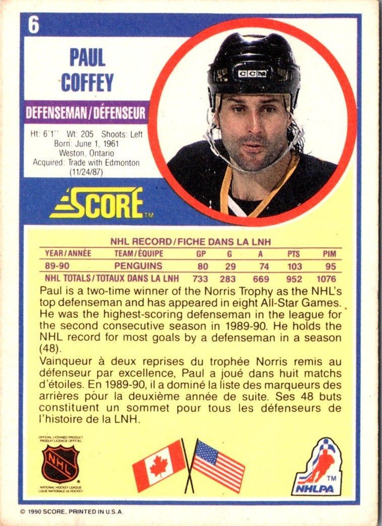 1990 Score Paul Coffey
