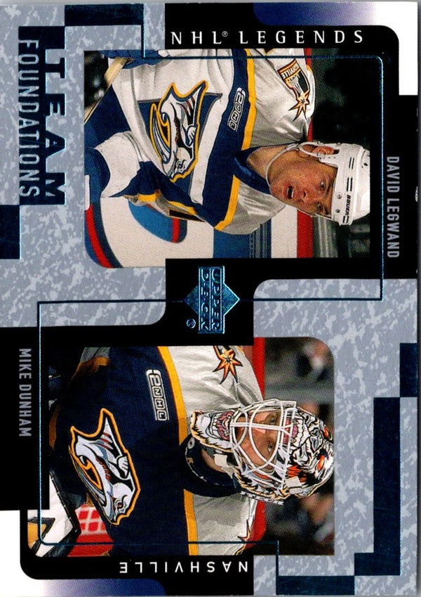 2000 Upper Deck Legends David Legwand/Mike Dunham #75