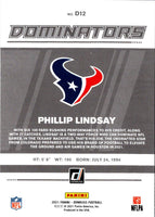 2021 Donruss Dominators Phillip Lindsay #D12