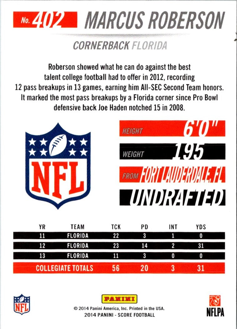 2014 Score Marcus Roberson