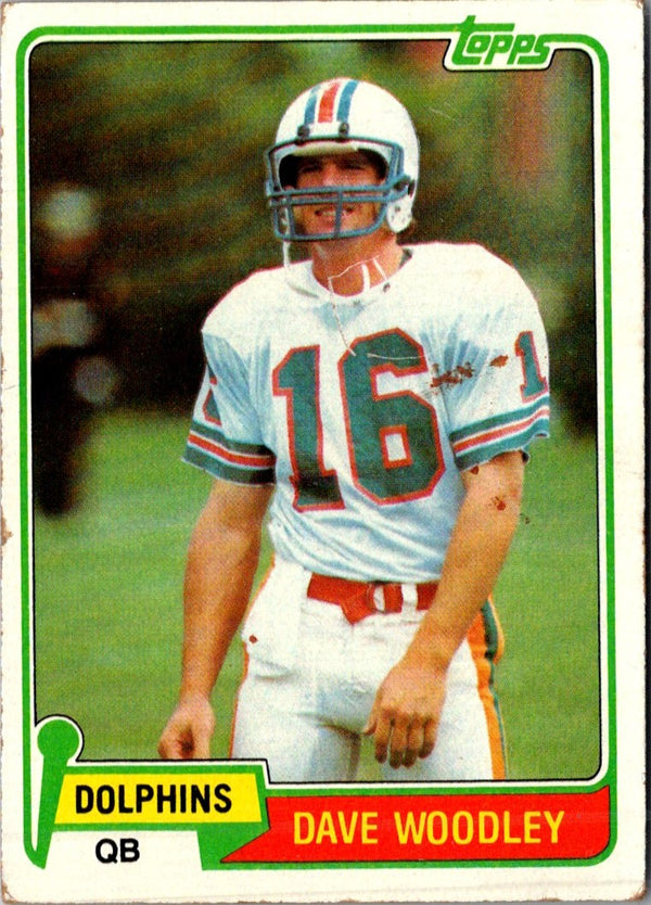 1981 Topps David Woodley #174 Rookie