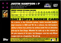2007 Topps Justin Hampson #637
