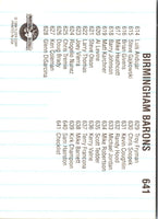 1994 Fleer ProCards Birmingham Barons Checklist #641