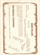 1981 Cramer Baseball Legends Series 2 Bob Feller