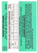 1984 Donruss Dave Von Ohlen