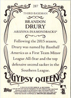 2016 Topps Gypsy Queen Brandon Drury #287 Rookie