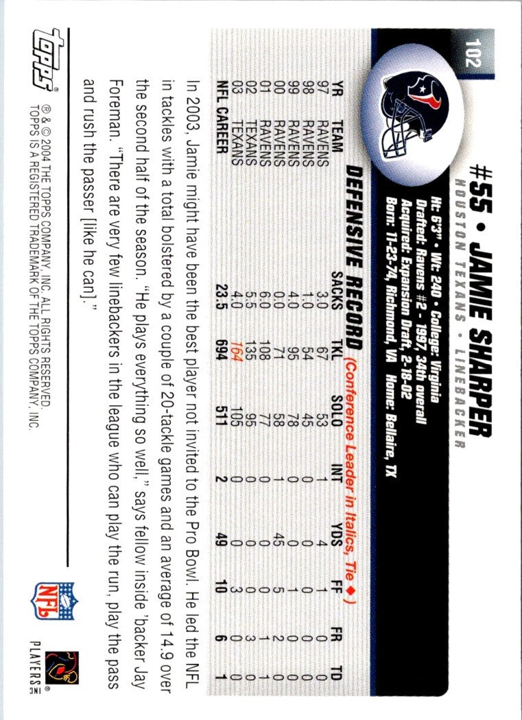 2004 Topps Jamie Sharper