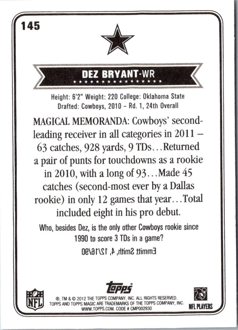 2012 Topps Magic Dez Bryant