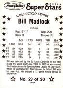 1986 True Value Bill Madlock