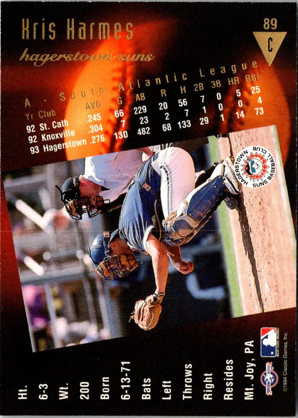 1994 Classic Best Gold Kris Harmes #89