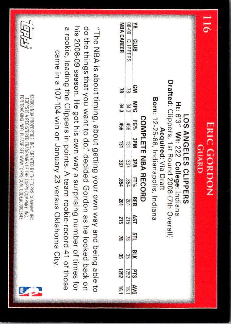 2009 Topps Eric Gordon
