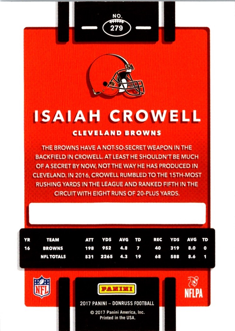 2017 Donruss Isaiah Crowell