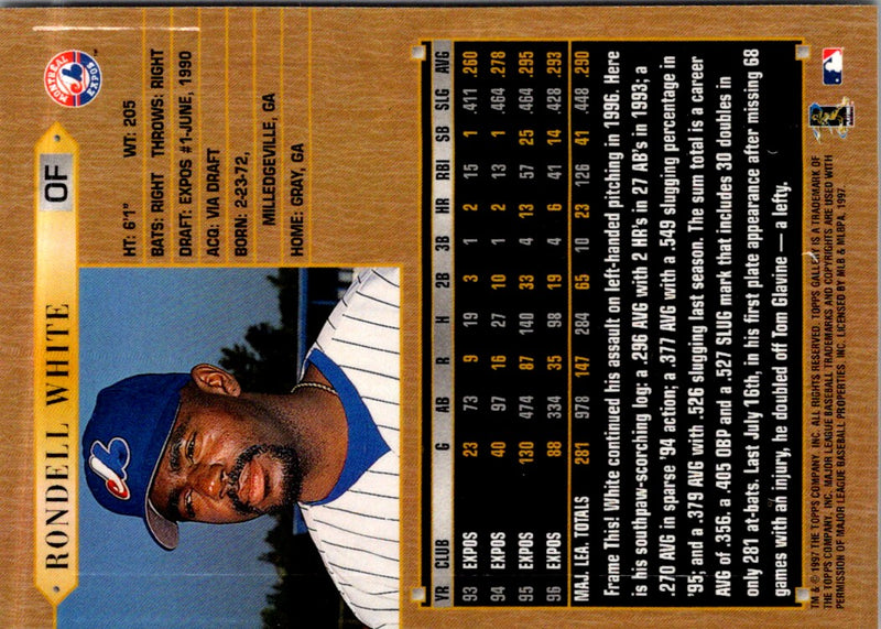 1997 Topps Gallery Rondell White