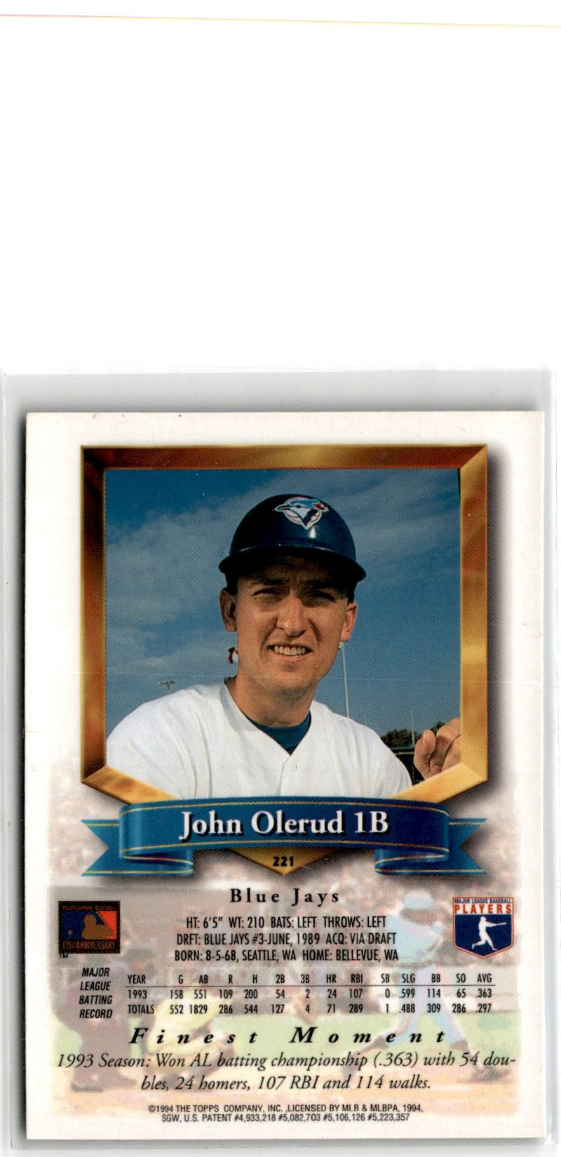 1994 Finest John Olerud