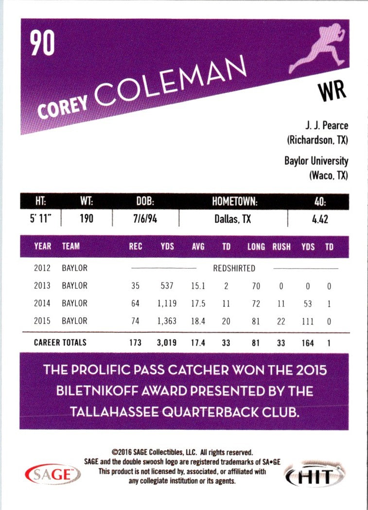 2016 Panini Corey Coleman