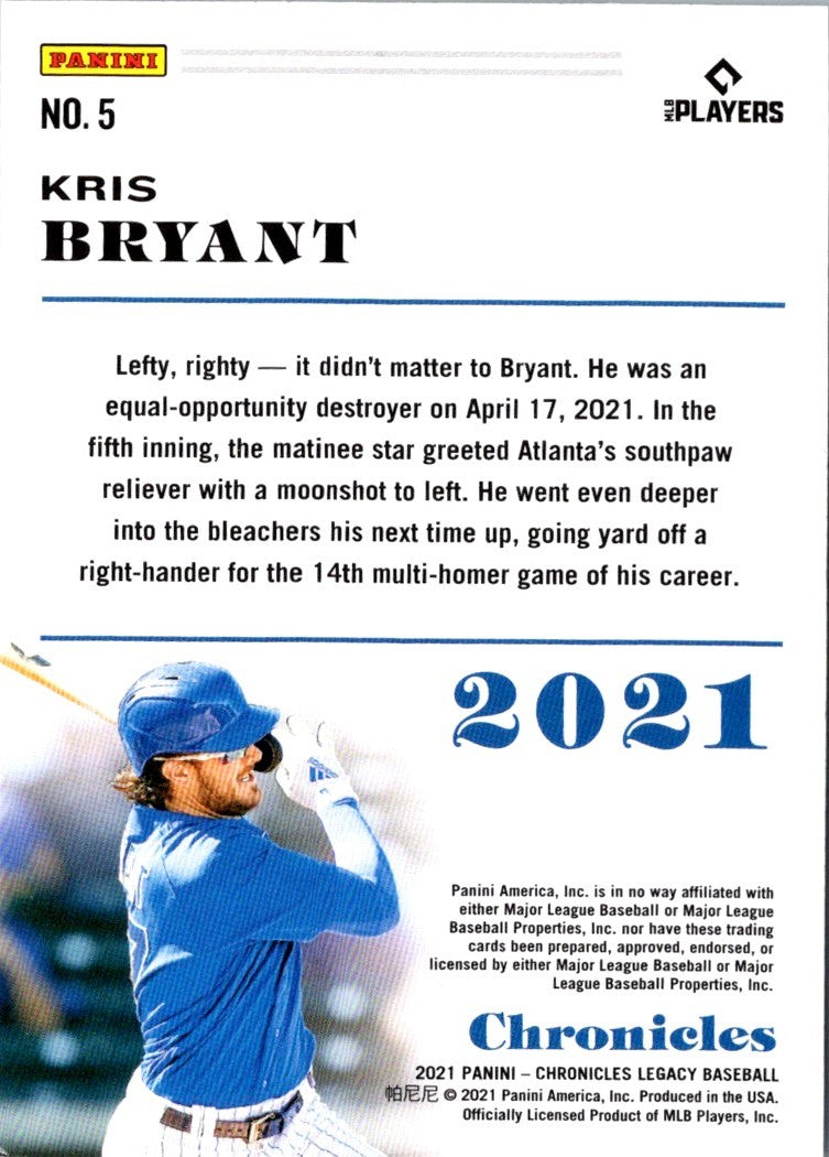 2020 Panini Absolute Kris Bryant