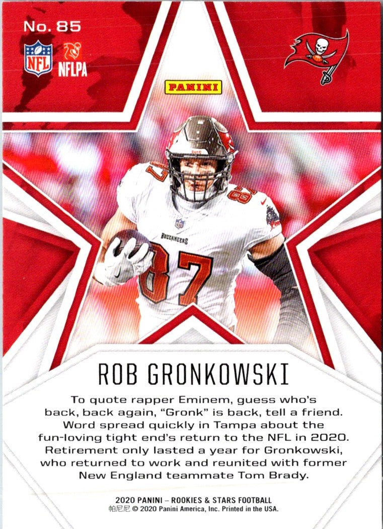 2016 Panini Contenders Draft Picks Rob Gronkowski