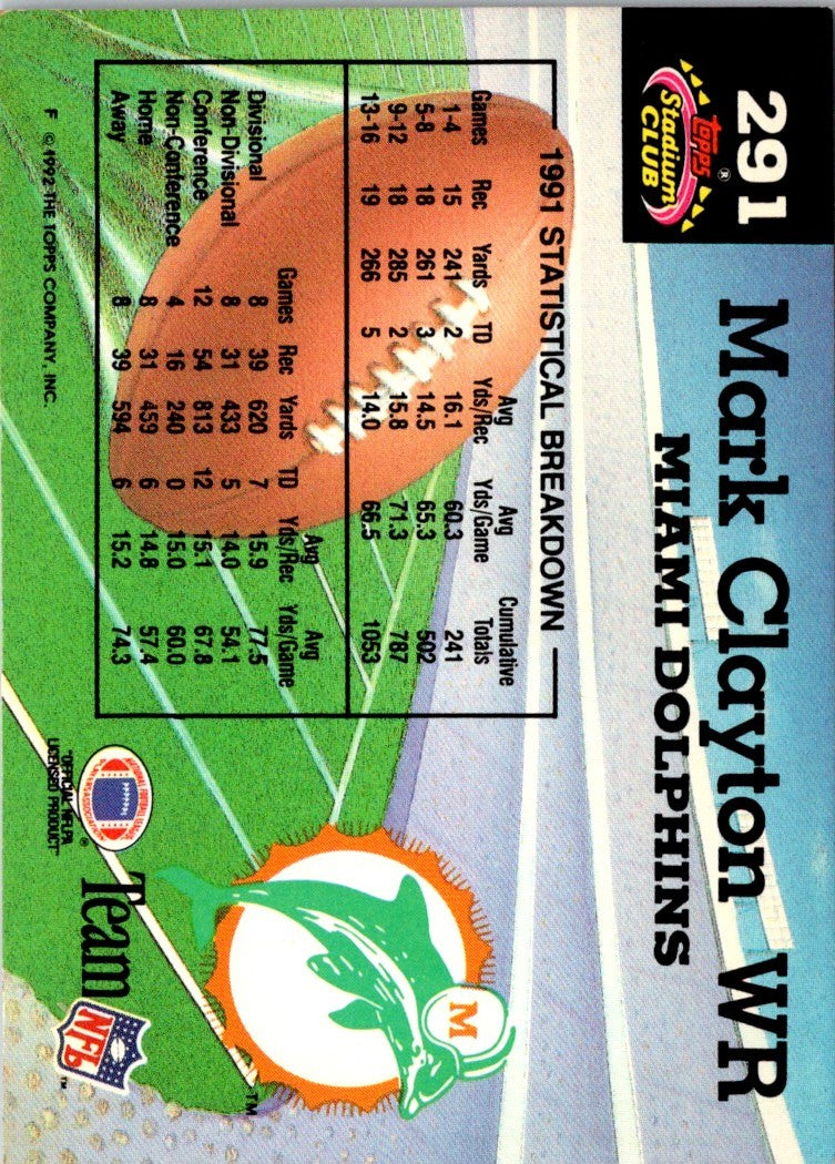 1992 Stadium Club Mark Clayton