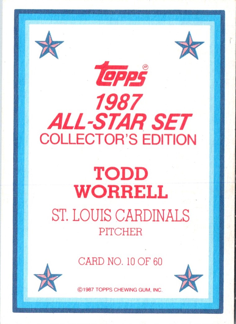 1987 Topps Glossy Todd Worrell