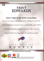 2007 Upper Deck First Edition Trent Edwards #128 Rookie