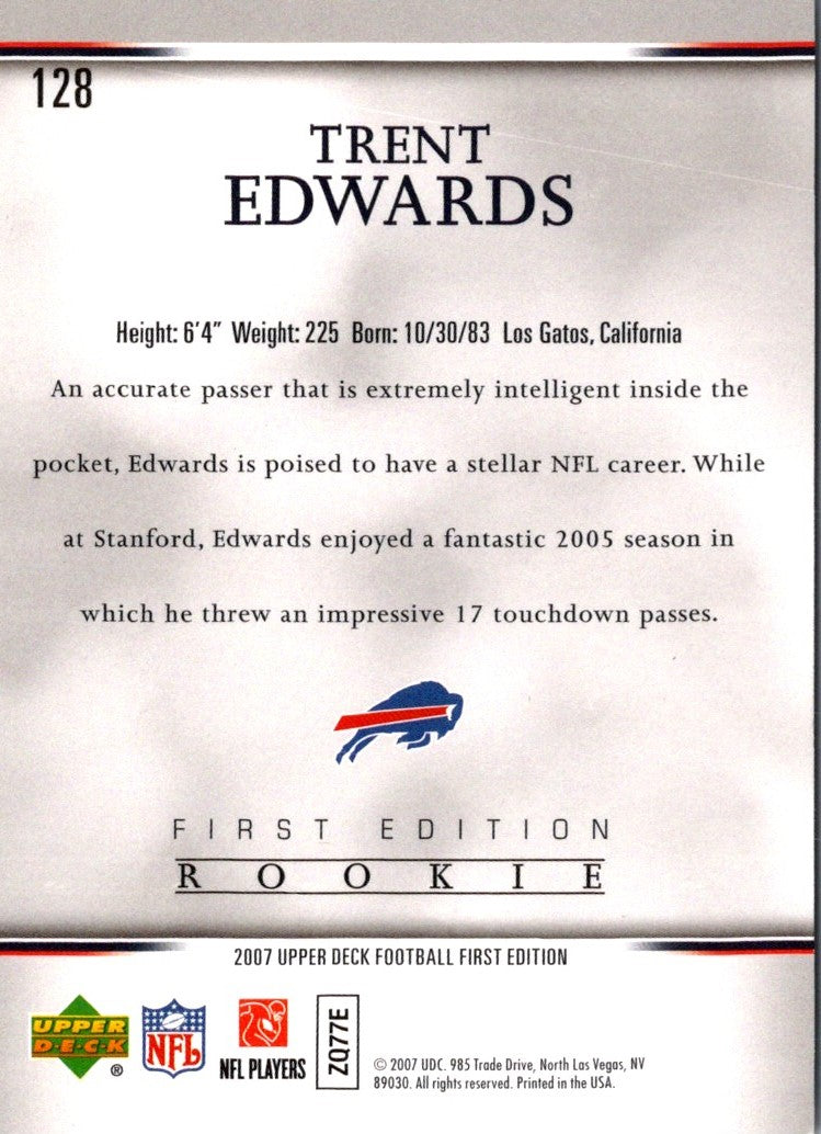 2007 Upper Deck First Edition Trent Edwards