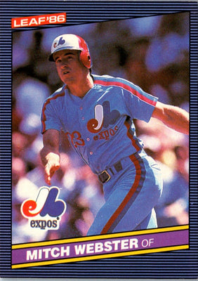 1986 Leaf Mitch Webster #253
