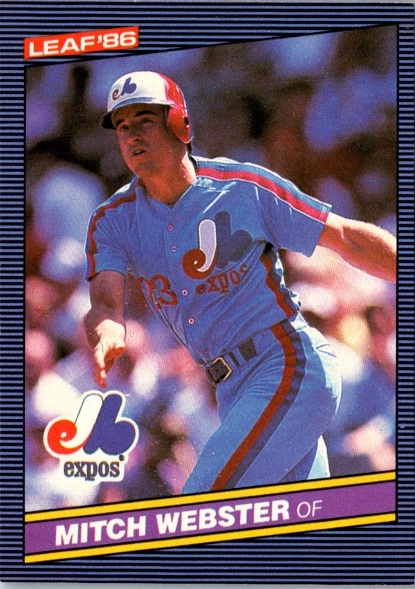 1986 Leaf Mitch Webster #253