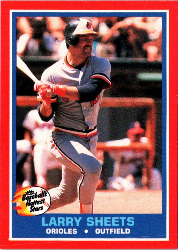 1987 Fleer Hottest Stars Larry Sheets #36