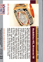 1990 Pro Set Super Bowl Collectibles Super Bowl #22A