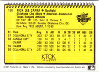 1991 ProCards Nick Capra #190