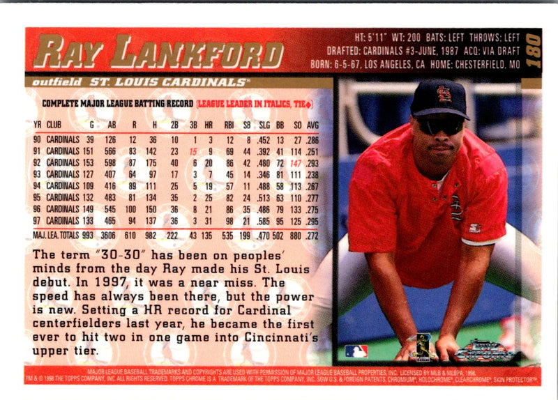1998 Topps Chrome Ray Lankford