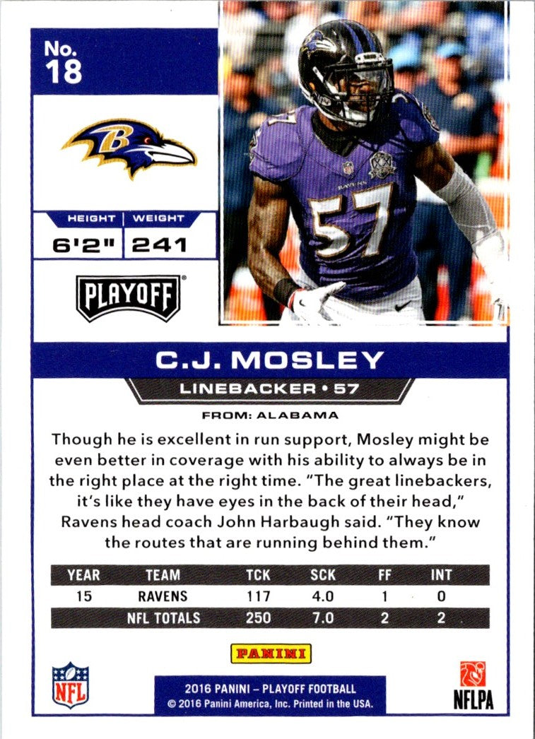 2016 Panini Playoff C.J. Mosley