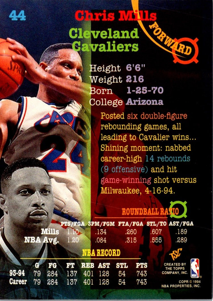 1994 Stadium Club Super Teams NBA Finals Chris Mills