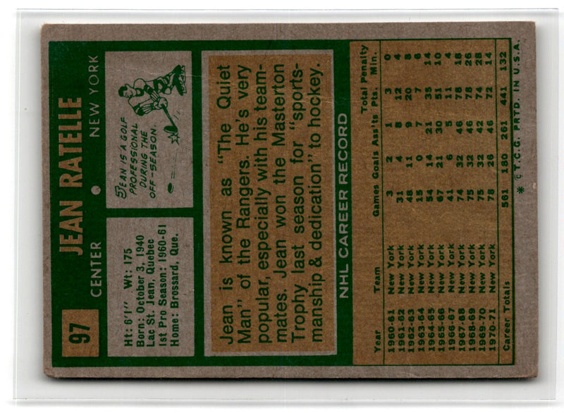 1971 Topps Jean Ratelle