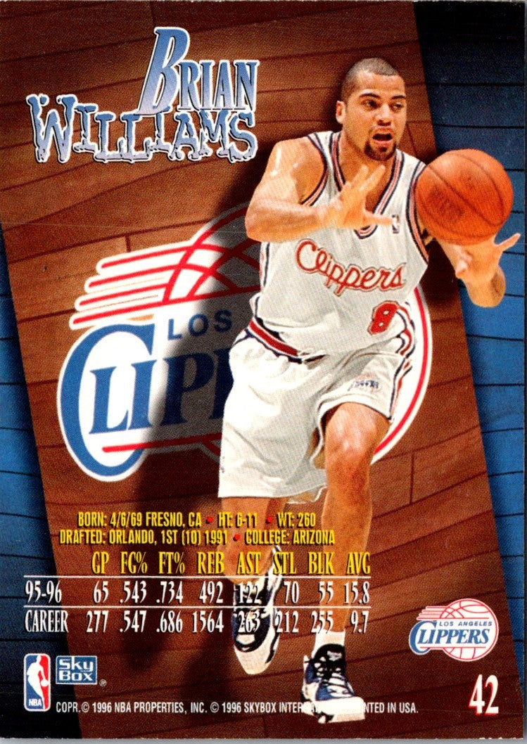 1996 SkyBox Z-Force Z-Cling Brian Williams