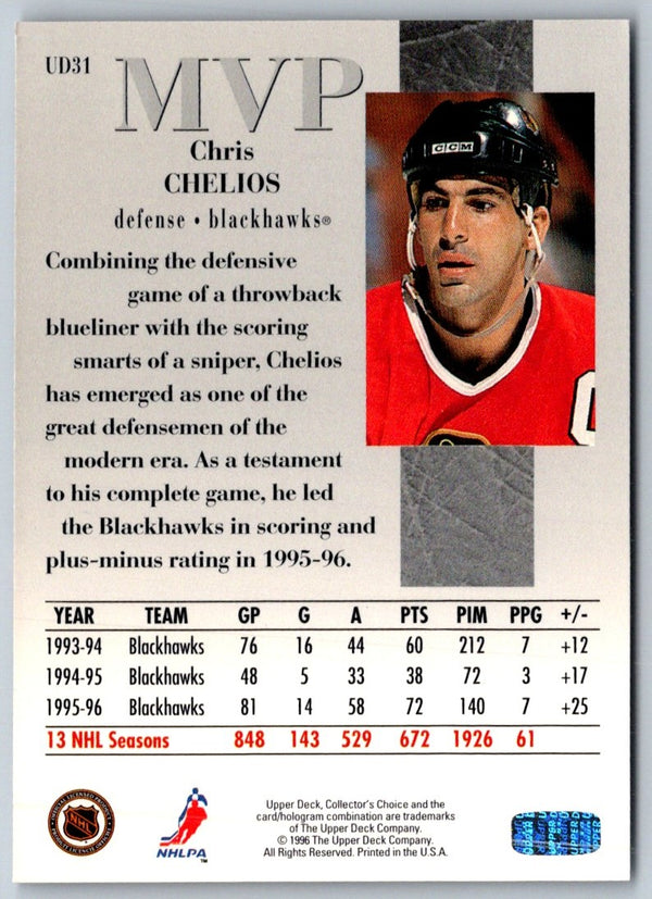 1992 Ultra NHL All-Stars Chris Chelios #7