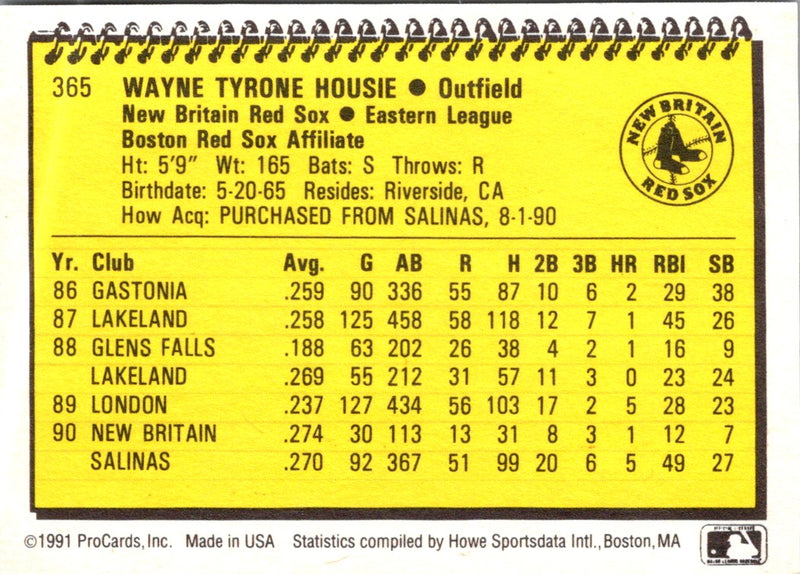 1991 ProCards Wayne Housie