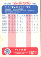 1987 Fleer Limited Edition Marty Barrett #2