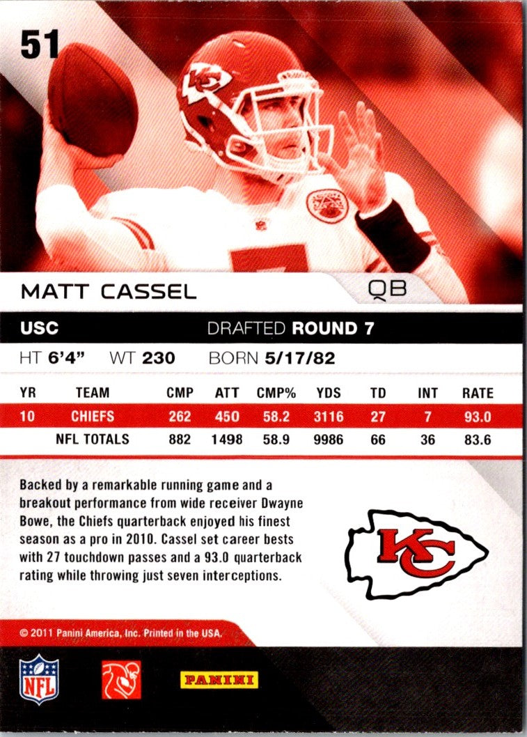 2011 Panini Absolute Memorabilia Matt Cassel