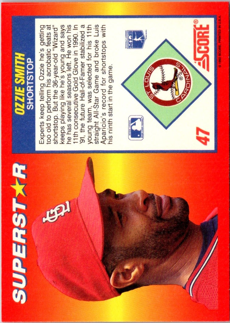 1992 Score 100 Superstars Ozzie Smith