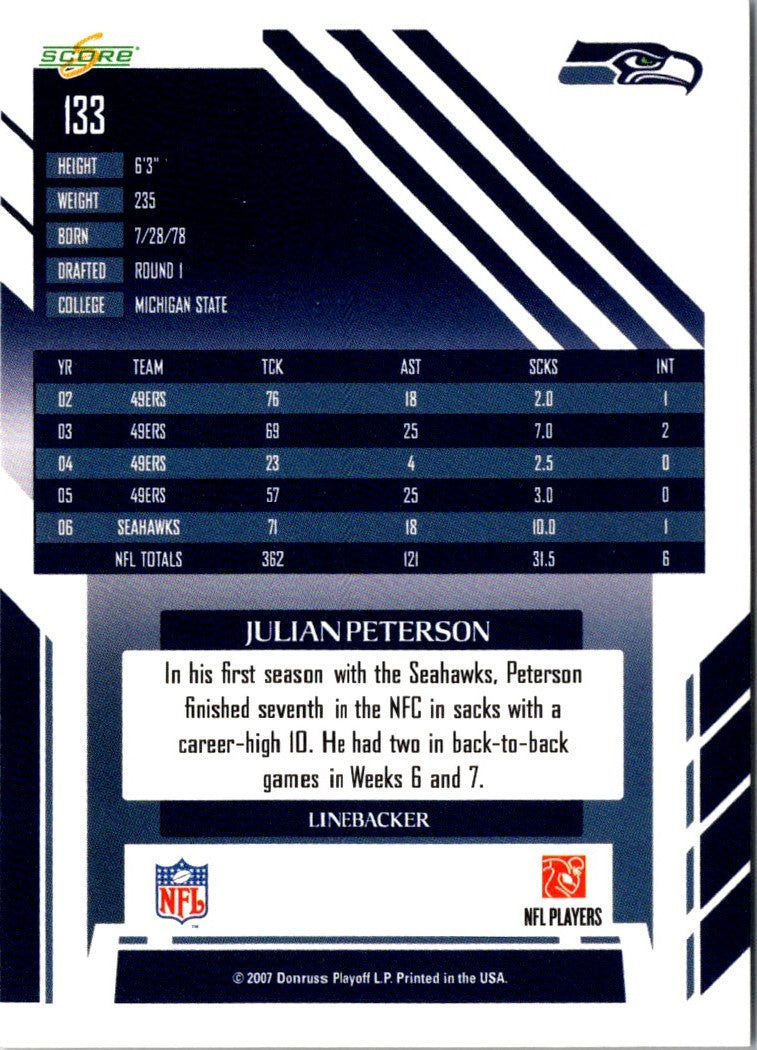 2007 Score Julian Peterson