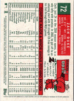 2008 Topps Heritage Zach Duke #72
