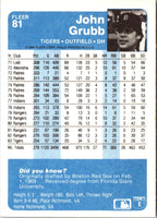 1984 Fleer John Grubb #81