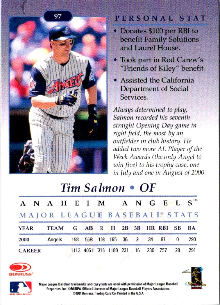 2001 Donruss Studio Tim Salmon