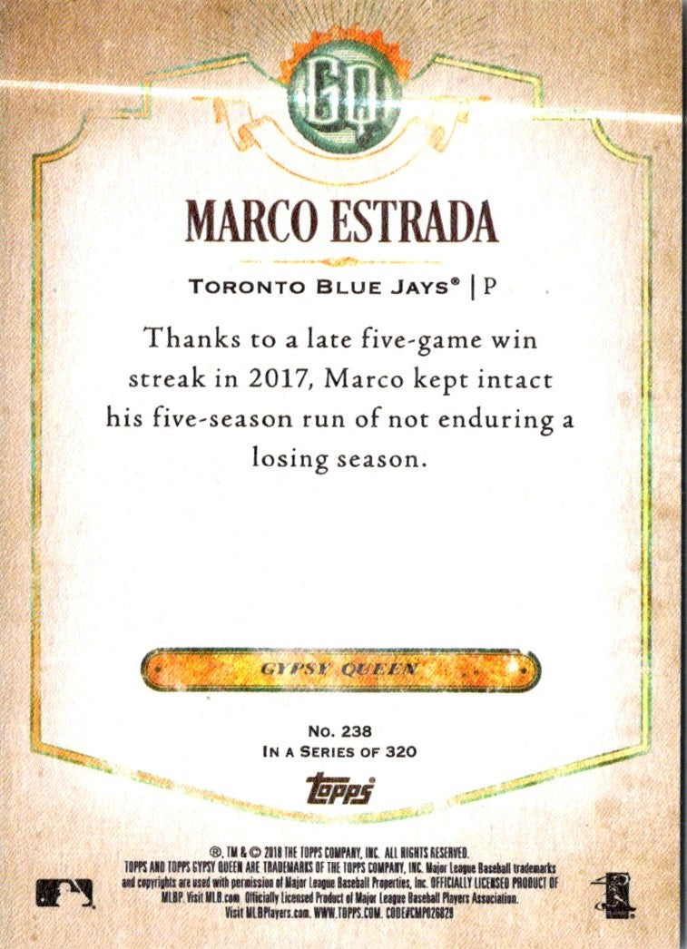 2018 Topps Gypsy Queen Marco Estrada